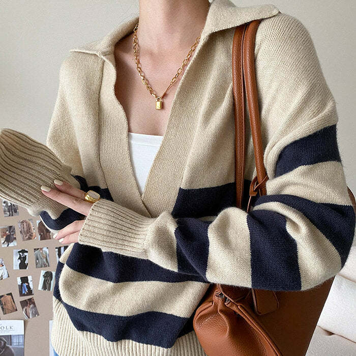 Preppy Collar Striped Pullover: Chic Outfit Ideas for Every Occasion