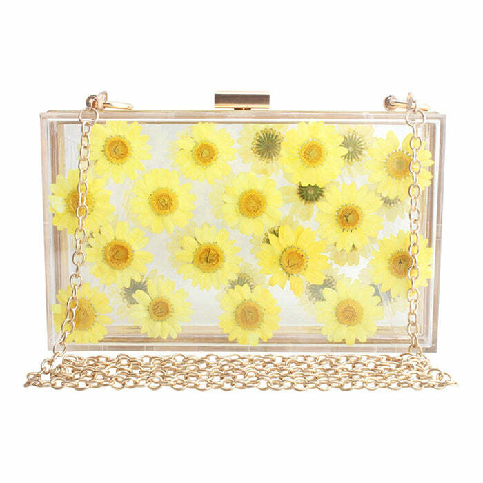 Pressed Flower Aesthetic Handbag: Perfect for Spring Outfits & Concerts