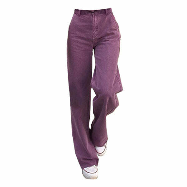 Purple Aesthetic High Waisted Jeans: Trendy Outfit Ideas for Every Occasion