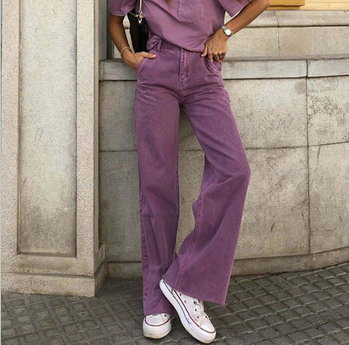 Purple Aesthetic High Waisted Jeans: Trendy Outfit Ideas for Every Occasion