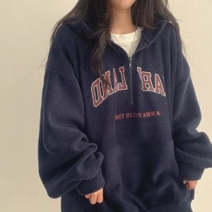 Retro Campus Half-Zip Hoodie: Trendy Outfit Ideas for Every Occasion