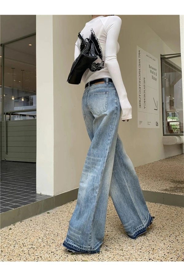 Retro High-Waisted Wide-Leg Jeans: Perfect for Y2K Outfits & Casual Looks