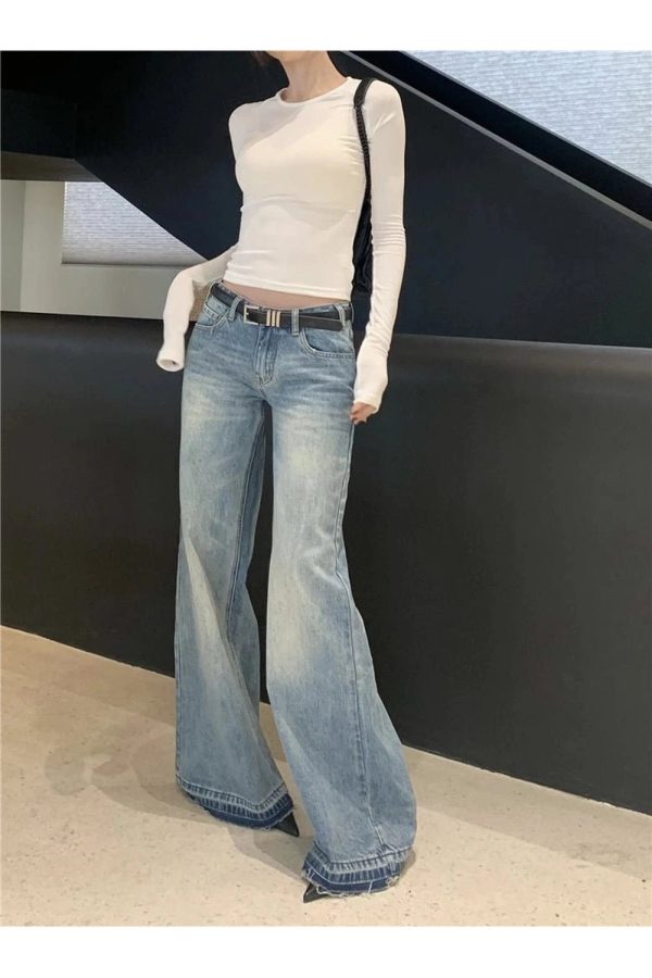 Retro High-Waisted Wide-Leg Jeans: Perfect for Y2K Outfits & Casual Looks