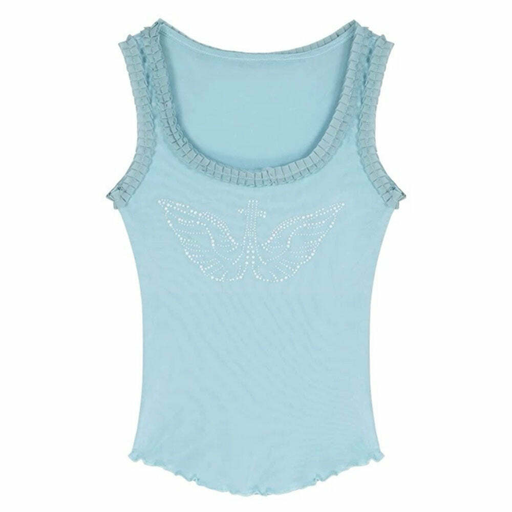 Rhinestone Angel Wings Tank Top: Trendy Outfit Ideas for Every Occasion