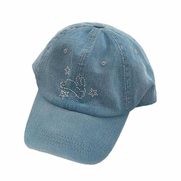 Rhinestone Bunny Y2K Denim Cap: Trendy Outfit Ideas for Spring & Beyond