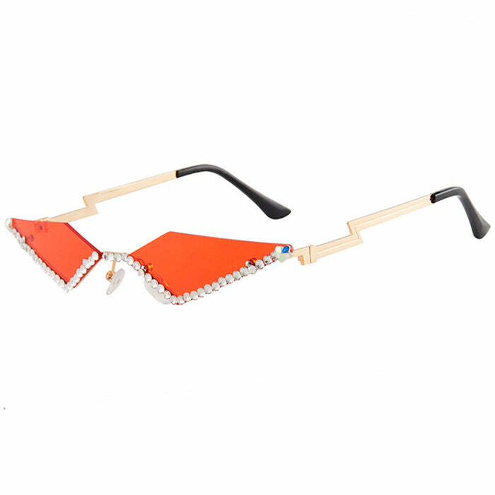 Rhinestone Lightning Sunglasses: Perfect for Concerts, Festivals & Outfits