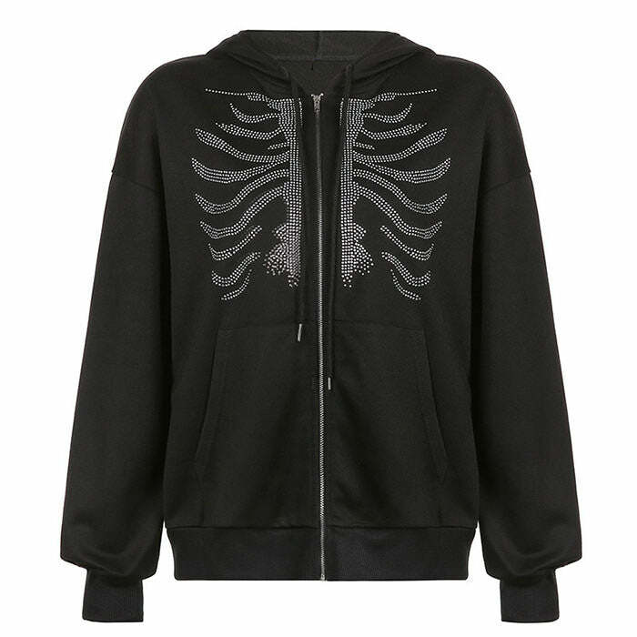 Rhinestone Skeleton Hoodie: Trendy Outfit Ideas for Concerts & Casual Wear