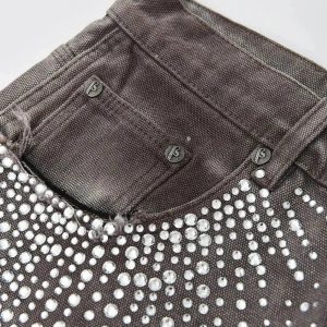 Rhinestone Studded Distressed Denim Shorts: Trendy Outfit Ideas for Summer