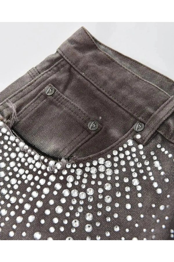 Rhinestone Studded Distressed Denim Shorts: Trendy Outfit Ideas for Summer