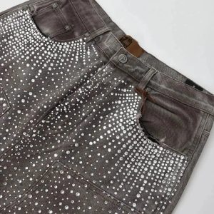 Rhinestone Studded Distressed Denim Shorts: Trendy Outfit Ideas for Summer