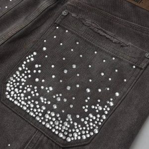 Rhinestone Studded Distressed Denim Shorts: Trendy Outfit Ideas for Summer