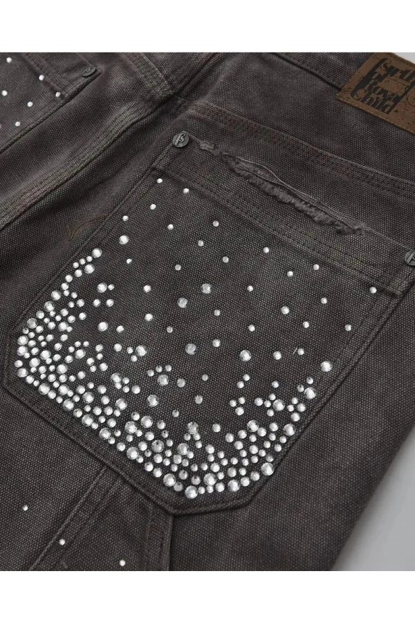 Rhinestone Studded Distressed Denim Shorts: Trendy Outfit Ideas for Summer