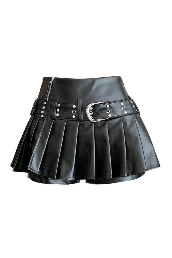 Riveted Pleather Mini Skirt: Trendy Outfit Ideas for Concerts & Nights Out