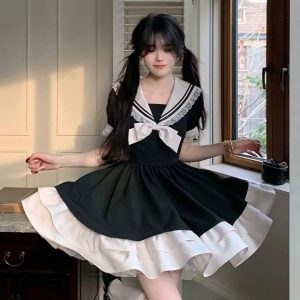 Sailor Sweetheart Ruffle Dress - Cute 2000s Outfits & Y2K Fashion