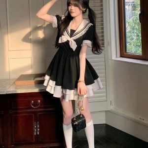 Sailor Sweetheart Ruffle Dress - Cute 2000s Outfits & Y2K Fashion