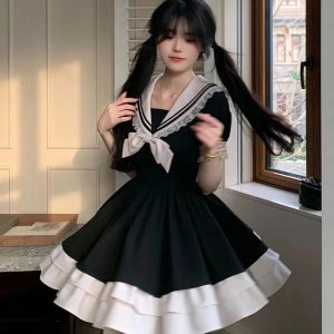 Sailor Sweetheart Ruffle Dress - Cute 2000s Outfits & Y2K Fashion