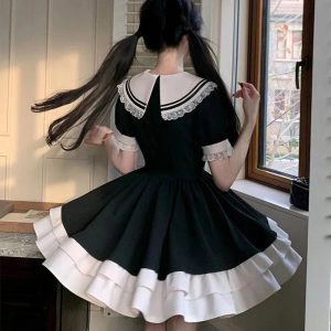 Sailor Sweetheart Ruffle Dress - Cute 2000s Outfits & Y2K Fashion