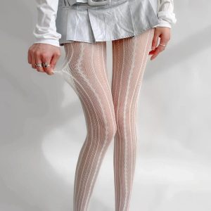 Scarlet Lace Patterned Tights for Stunning Outfits & Fashion Ideas