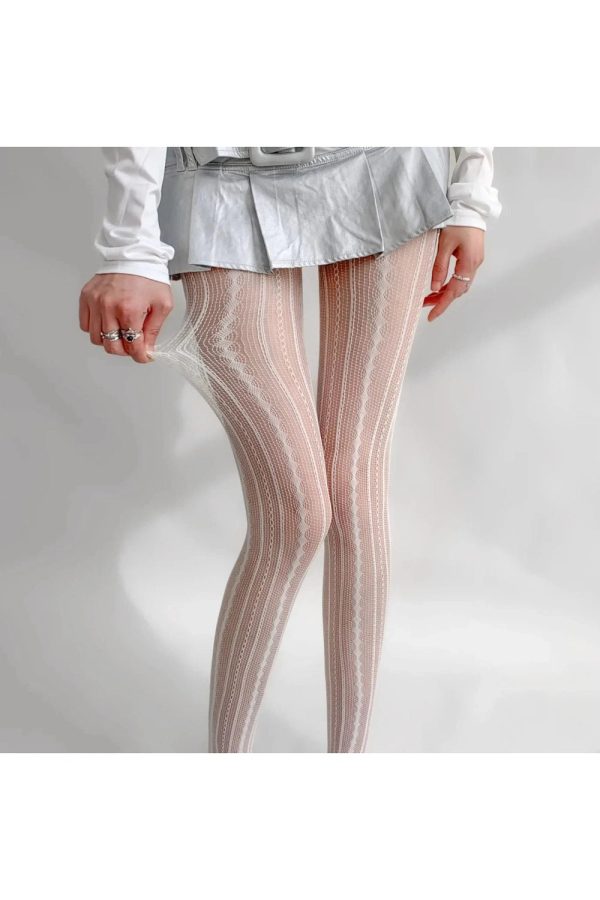 Scarlet Lace Patterned Tights for Stunning Outfits & Fashion Ideas