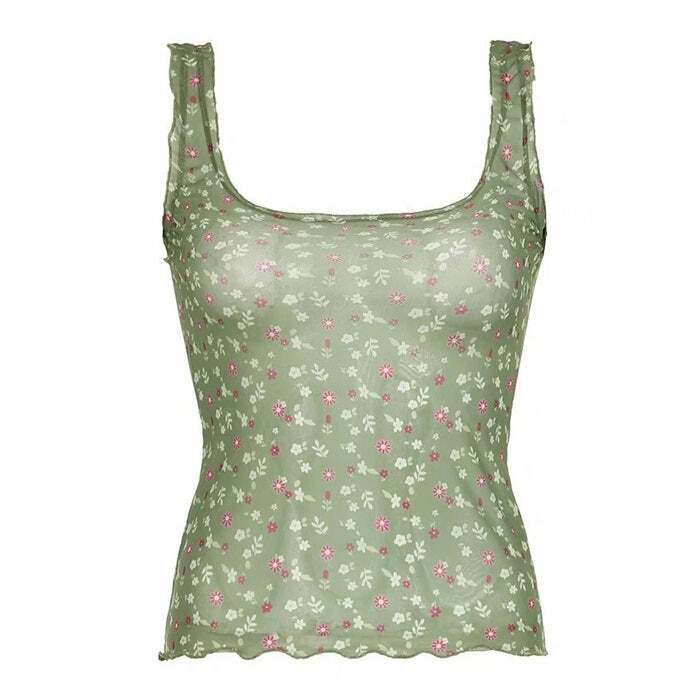 Secret Garden Mesh Tank Top: Perfect for Spring Outfits & Concert Looks