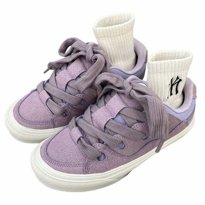 Skater Lavender Sneakers: Perfect for Spring Outfits & Concert Outfit Ideas