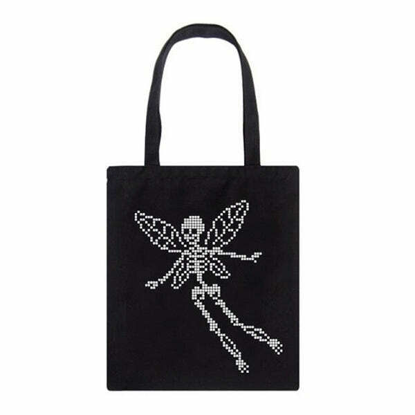 Skull Butterfly Canvas Bag: Trendy Outfit Ideas for Concerts & Casual Outfits