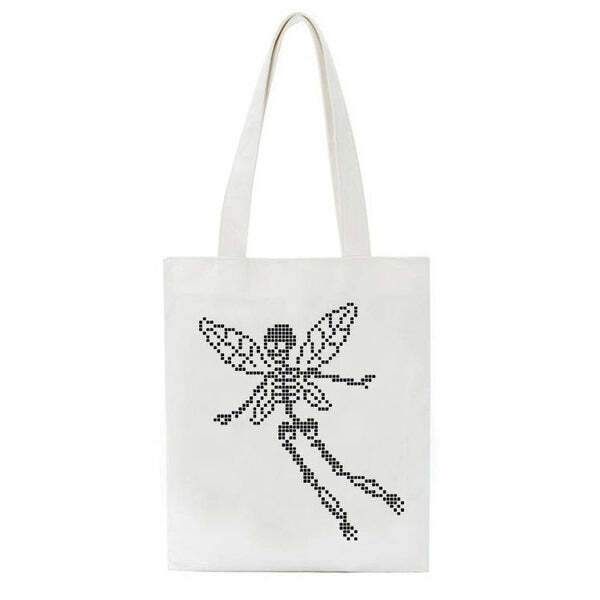 Skull Butterfly Canvas Bag: Trendy Outfit Ideas for Concerts & Casual Outfits