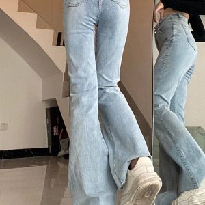 Skywave Stitch Flare Jeans - Cute 2000s Outfits & Y2K Fashion Inspiration