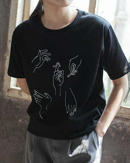 Smoking Hands T-Shirt | Y2K Vintage Fashion, Cute 2000s Outfits, Mcbling