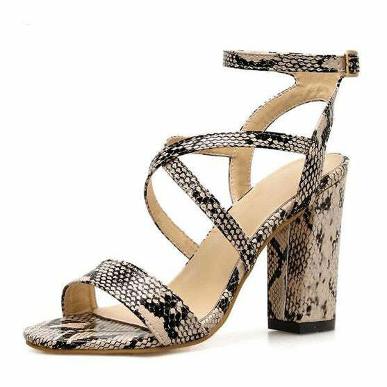 Snakeskin Heeled Sandals: Perfect for Concerts, Date Nights & Spring Outfits