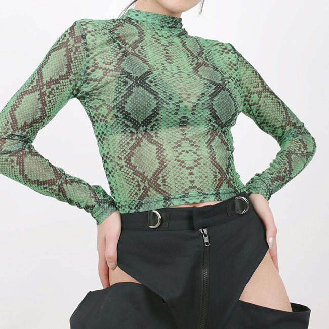 Snakeskin Mesh Top: Trendy Outfit Ideas for Concerts, Dates