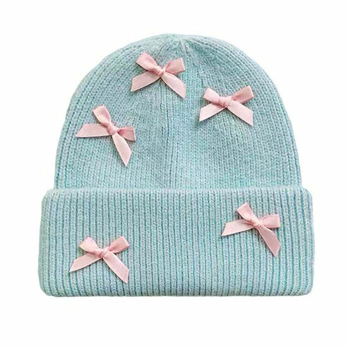 Soft Girl Bows Beanie Hat: Perfect for Spring Outfits & Concert Outfit Ideas