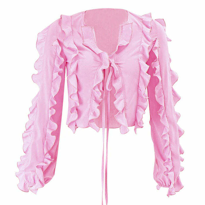 Soft Girl Ruffle Cardigan: Perfect for Spring Outfits & Casual Looks