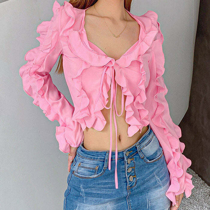 Soft Girl Ruffle Cardigan: Perfect for Spring Outfits & Casual Looks