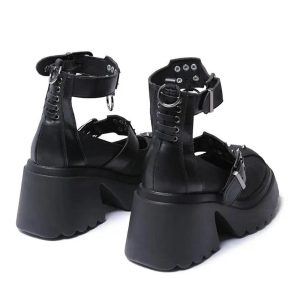 Spiked Ankle Strap Platform Heels: Perfect for Concerts & Dress to Impress