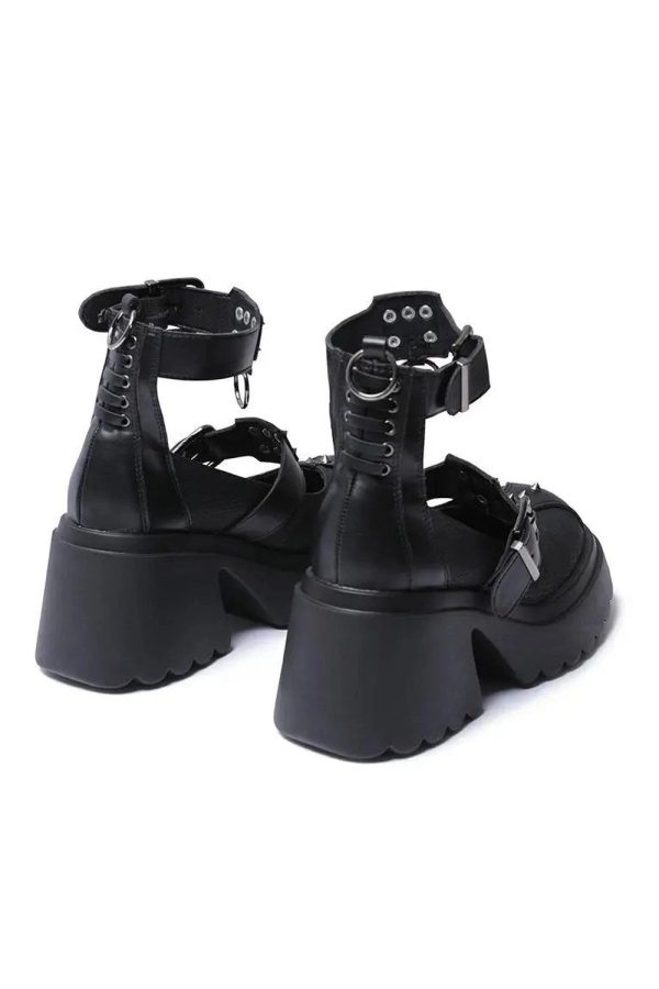 Spiked Ankle Strap Platform Heels: Perfect for Concerts & Dress to Impress