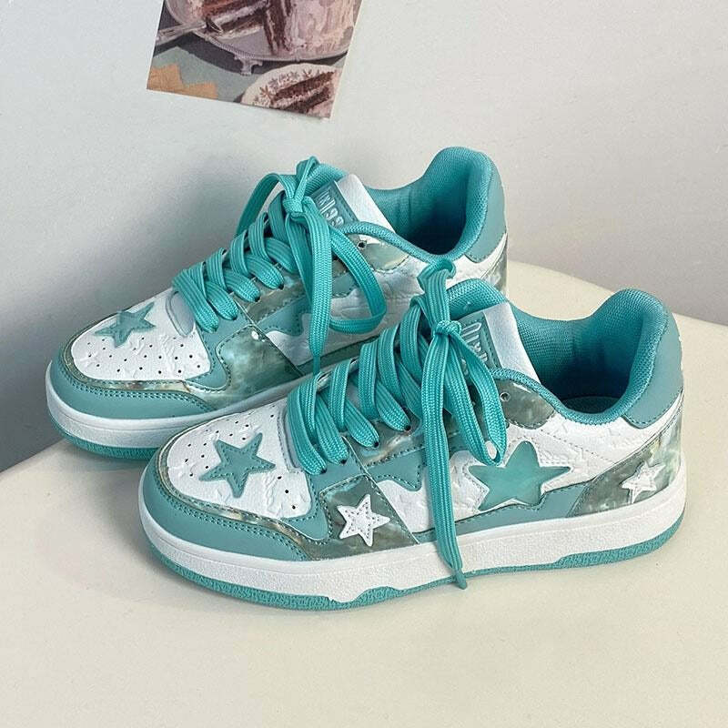 Star Child Sky Blue Sneakers: Perfect for Spring Outfits & Concert Looks