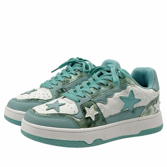 Star Child Sky Blue Sneakers: Perfect for Spring Outfits & Concert Looks