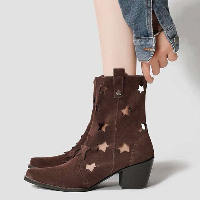 Star Cut Out Cowboy Boots: Perfect for Concerts, Spring Outfits