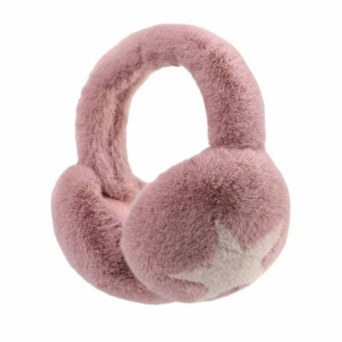 Star Girl Aesthetic Fluffy Earmuffs for Stylish Winter Outfits