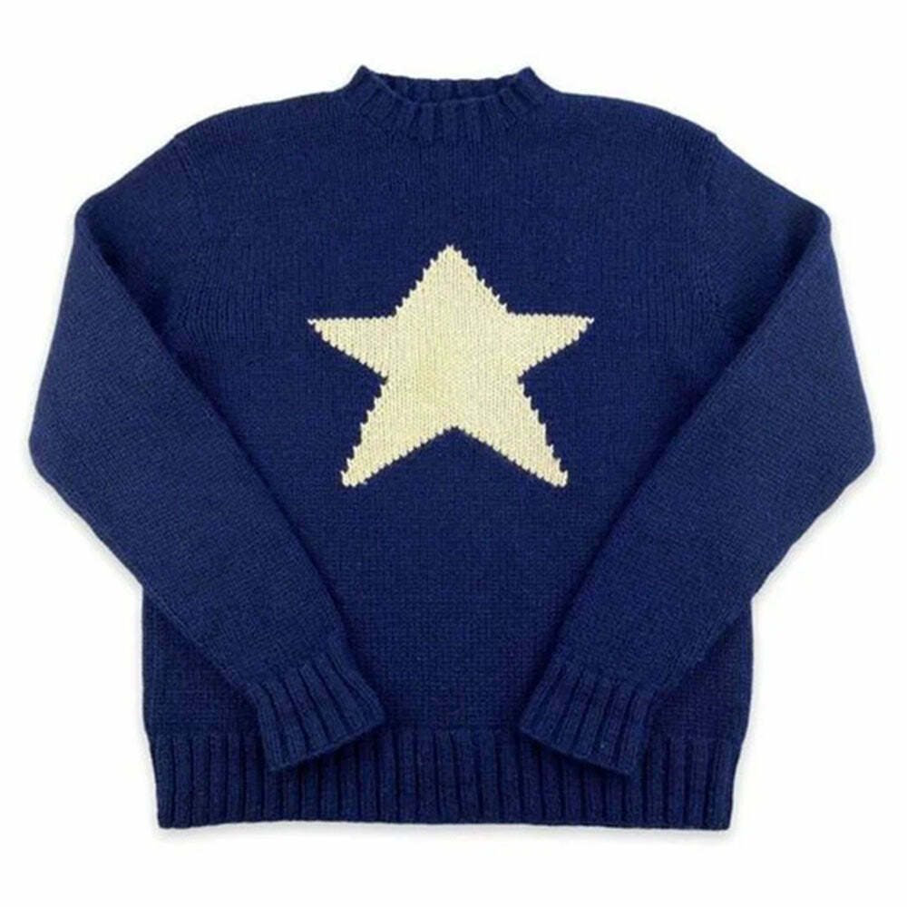 Star Girl Aesthetic Knit Sweater: Perfect for Spring Outfits & Concerts