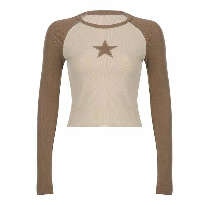 Star Girl Brown Long Sleeve Top - Trendy Outfit Ideas for Every Occasion