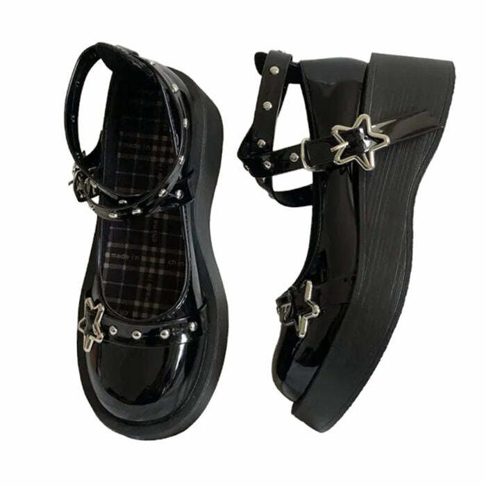 Star Girl Buckle Platform Sandals: Perfect for Spring Outfits & Concerts