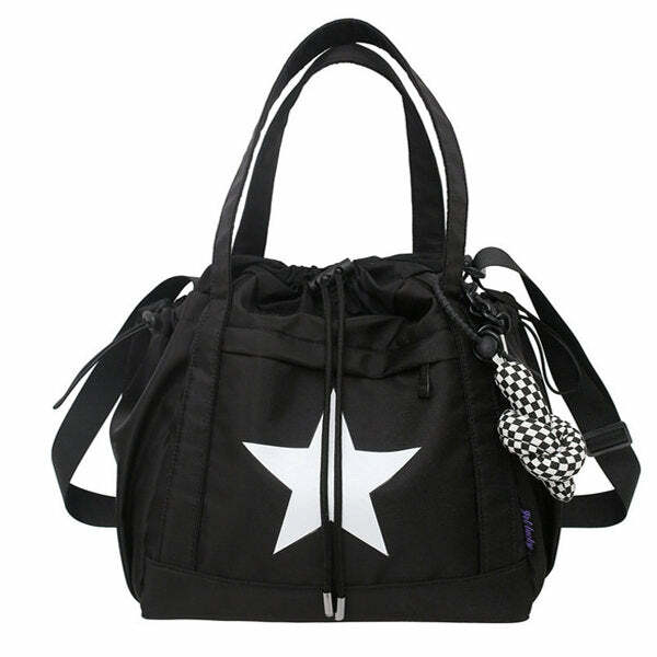 Star Girl Nylon Handbag - Cute 2000s Outfits, Y2K Fashion, Juicy Couture Style