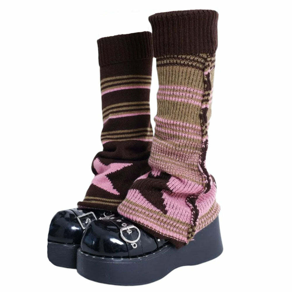 Star Girl Striped Leg Warmers: Perfect for Concert Outfits & Spring Fits