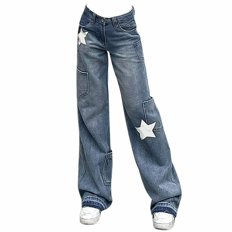 Star Print Y2K Jeans: Trendy Outfit Ideas for Concerts & Casual Outfits