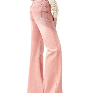 Starry Pink Distressed Jeans - Cute 2000s Outfits & Y2K Fashion Inspiration