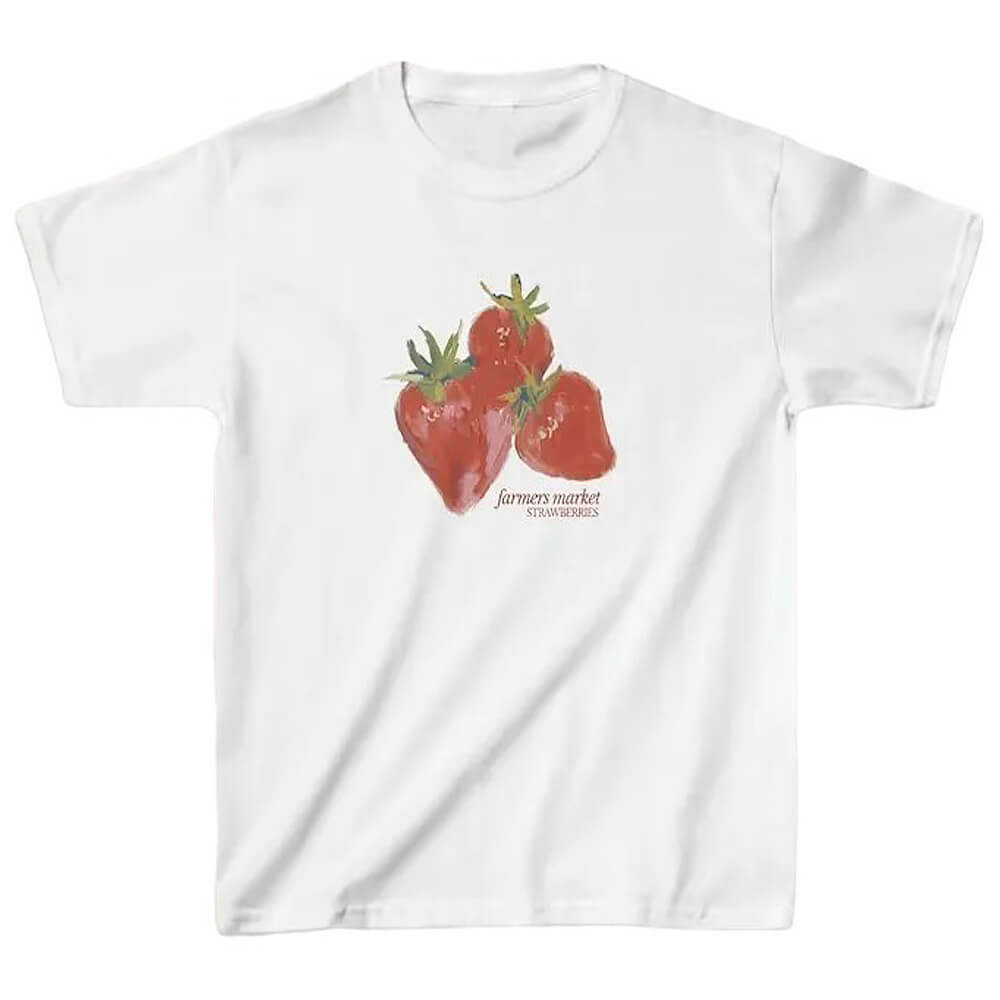 Strawberry Graphic T-Shirt: Cute Outfit Ideas for Spring & Casual Looks