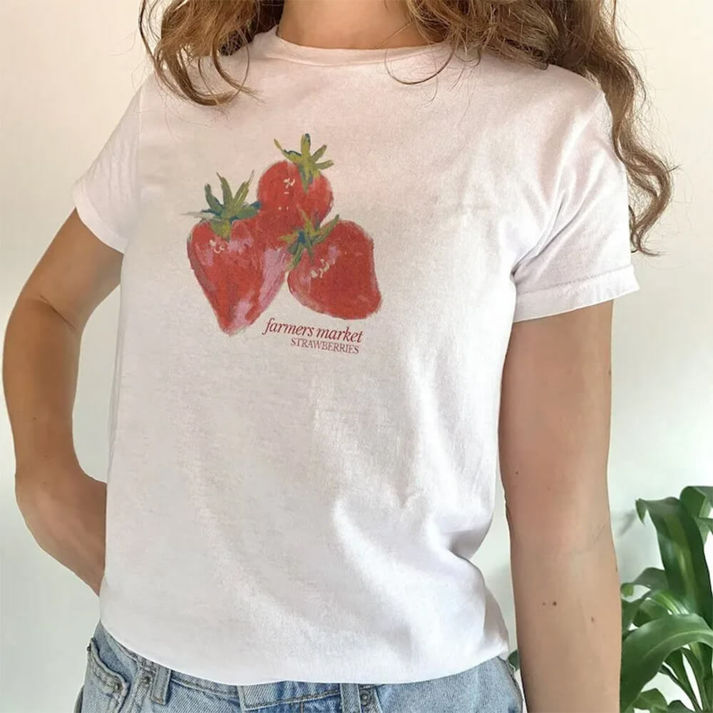 Strawberry Graphic T-Shirt: Cute Outfit Ideas for Spring & Casual Looks