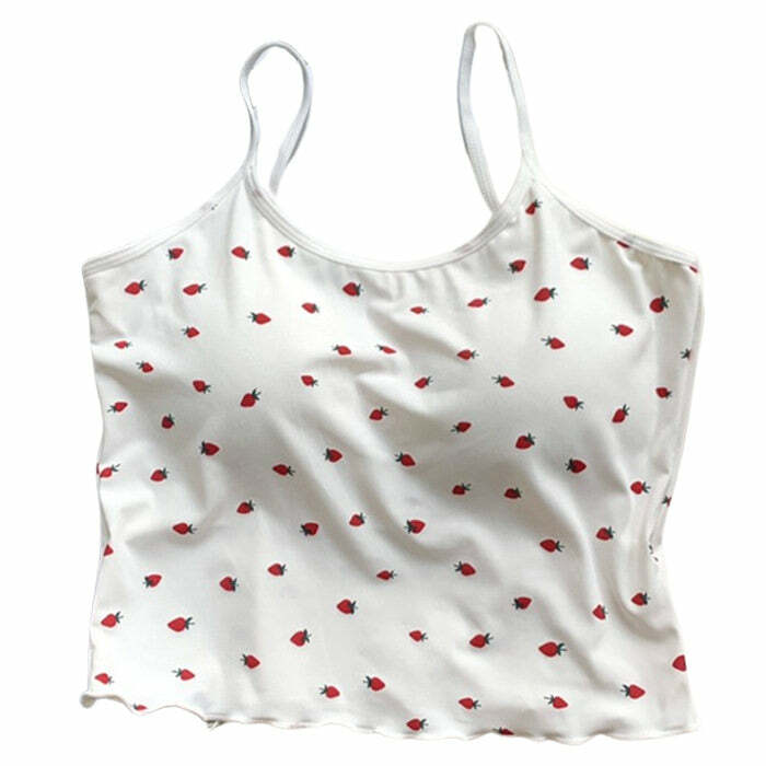 Strawberry Print Tank Top: Cute Outfit Ideas for Spring & Summer Fashion